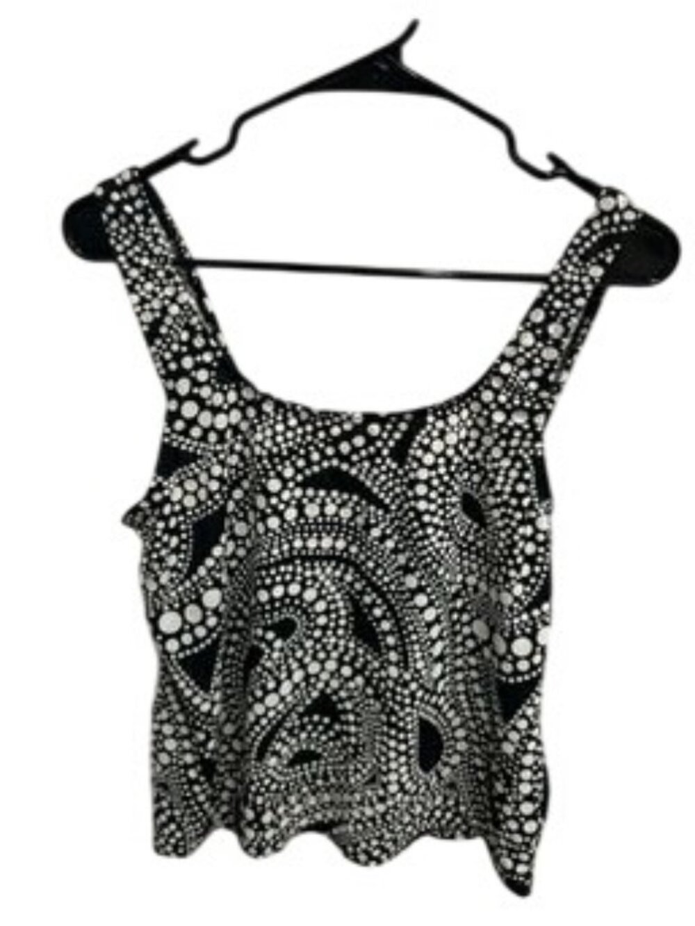 Islander 10 Black White Polka Dot Tank Top French Girl Vintage Academia